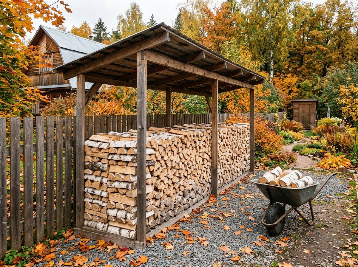 Дровник под ключ — 5 м³ — Колпино, шоссе Сосновая, 68